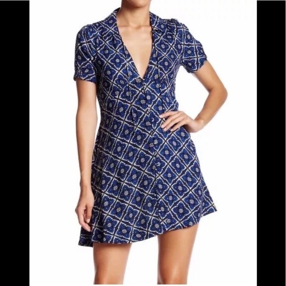 FREE PEOPLE Melody Easy Printed Minidress Dress 4 - Picture 1 of 2